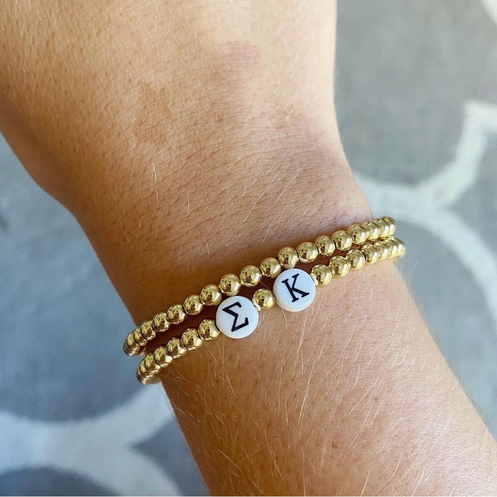 Custom Made Bracelets - 14k gold plated beads